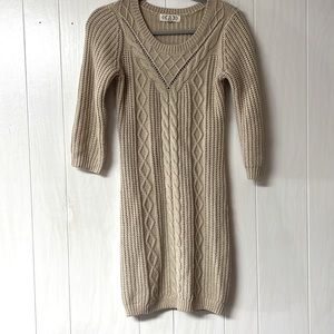 Soft beige mid-length dress